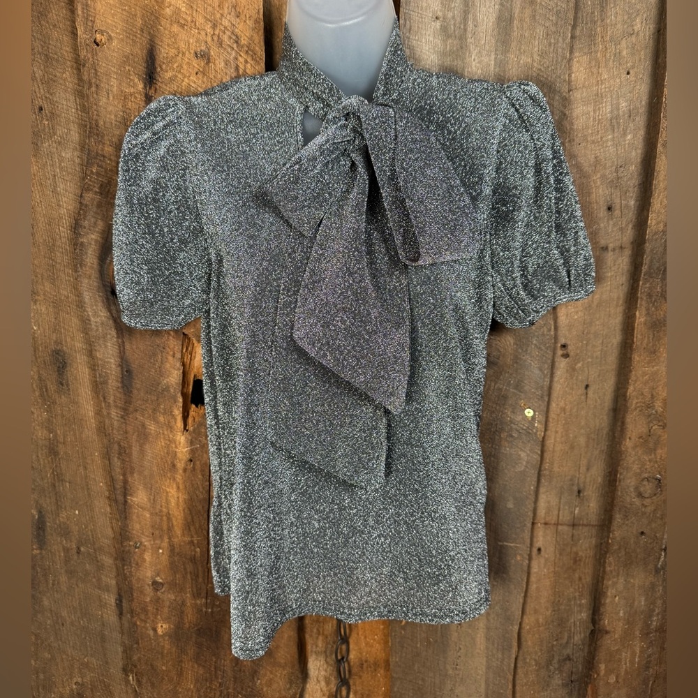 SHEIN Sparkly Silver Top - size medium